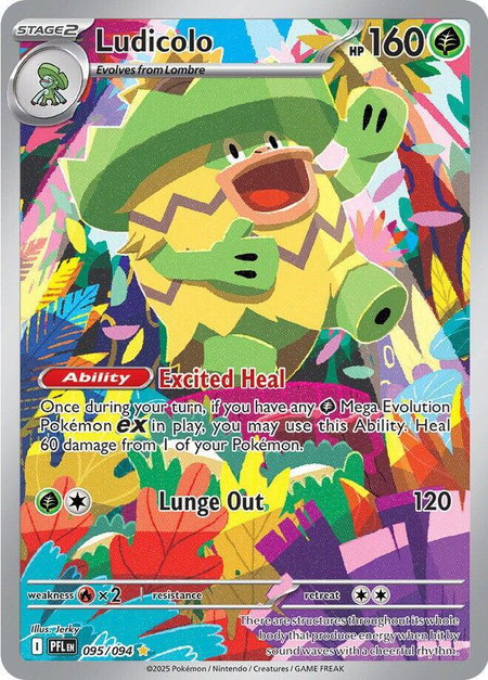 Ludicolo - 095/094 - ME02: Phantasmal Flames Pokémon trading card