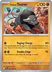 Paldean Tauros - ME02: Phantasmal Flames (PFL) #048/094 - Uncommon Pokémon Trading Card