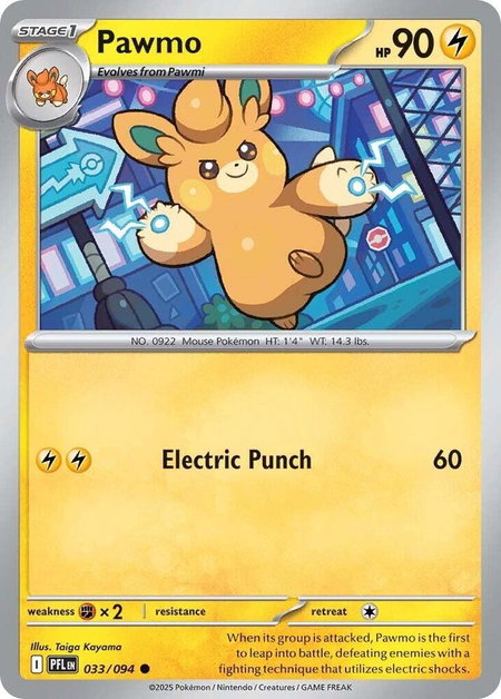 Pawmo - ME02: Phantasmal Flames Pokémon trading card