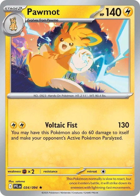 Pawmot - ME02: Phantasmal Flames Pokémon trading card