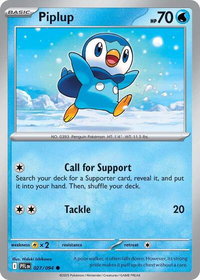 Piplup - 027/094 - ME02: Phantasmal Flames (PFL) #027/094 - Common Pokémon Trading Card