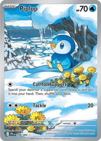 Piplup - 098/094 - ME02: Phantasmal Flames (PFL) #098/094 - Illustration Rare Pokémon Trading Card