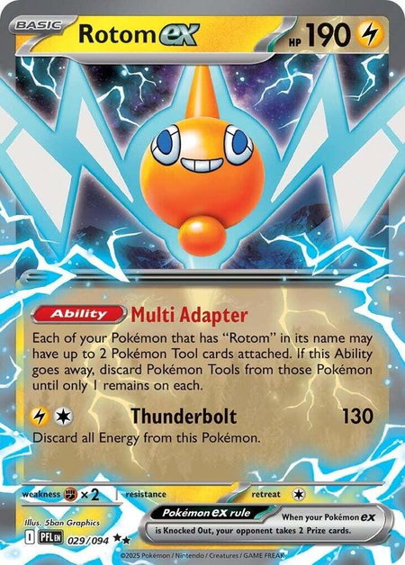 Rotom ex - 029/094 - ME02: Phantasmal Flames Pokémon trading card