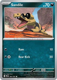 Sandile - ME02: Phantasmal Flames (PFL) #064/094 - Common Pokémon Trading Card