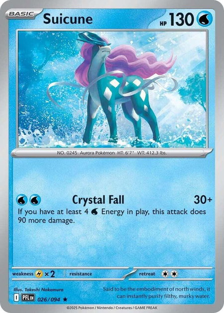 Suicune - ME02: Phantasmal Flames Pokémon trading card