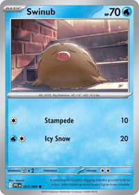 Swinub - ME02: Phantasmal Flames (PFL) #023/094 - Common Pokémon Trading Card