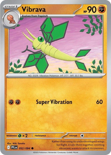 Vibrava - ME02: Phantasmal Flames Pokémon trading card