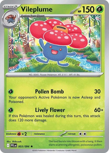 Vileplume - ME02: Phantasmal Flames Pokémon trading card