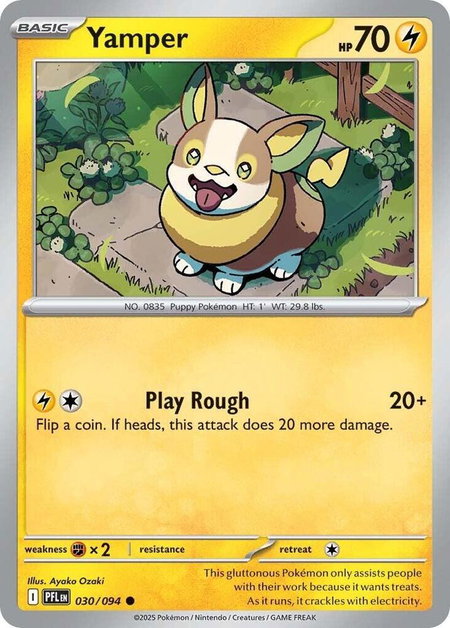 Yamper - 030/094 - ME02: Phantasmal Flames Pokémon trading card