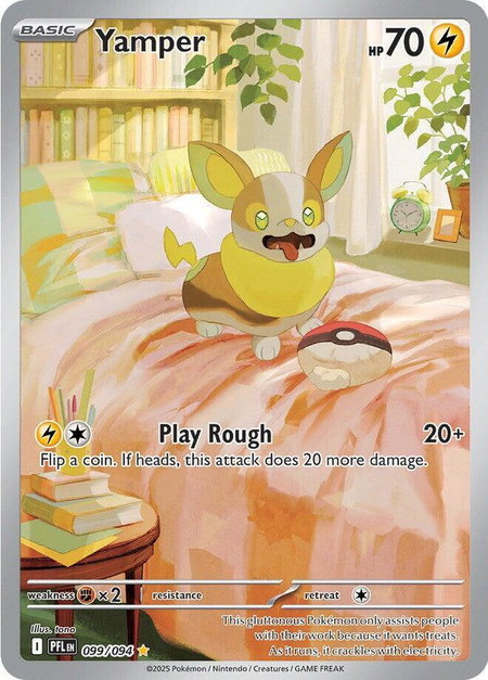 Yamper - 099/094 - ME02: Phantasmal Flames Pokémon trading card