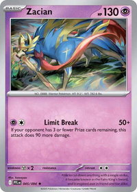 Zacian - 045/094 - ME02: Phantasmal Flames (PFL) #045/094 - Rare Pokémon Trading Card