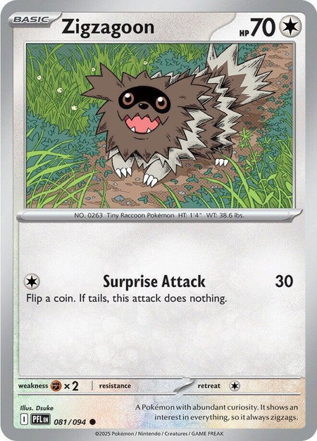 Zigzagoon - ME02: Phantasmal Flames Pokémon trading card