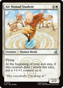 Air Nomad Student - Avatar: The Last Airbender: Eternal-Legal (TLE) #75 - Uncommon Magic: The Gathering Trading Card