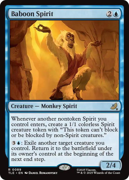 Baboon Spirit trading card from Avatar: The Last Airbender: Eternal-Legal Baboon Spirit - Avatar: The Last Airbender: Eternal-Legal Magic: The Gathering trading card