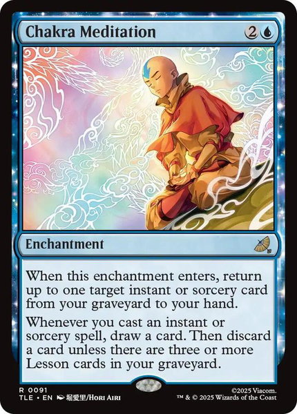 Chakra Meditation trading card from Avatar: The Last Airbender: Eternal-Legal Chakra Meditation - Avatar: The Last Airbender: Eternal-Legal Magic: The Gathering trading card