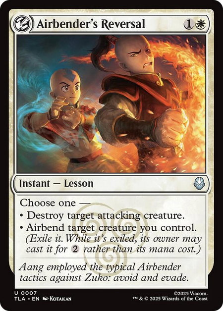 Airbender's Reversal - Avatar: The Last Airbender Magic: The Gathering trading card