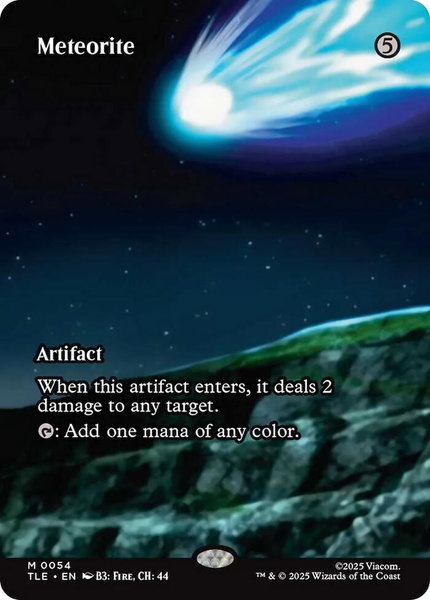 Meteorite (Borderless) trading card from Avatar: The Last Airbender: Eternal-Legal Meteorite (Borderless) - Avatar: The Last Airbender: Eternal-Legal Magic: The Gathering trading card