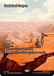 Sunbaked Canyon (Borderless) - Avatar: The Last Airbender: Eternal-Legal (TLE) #58 - Mythic Rare Magic: The Gathering Trading Card