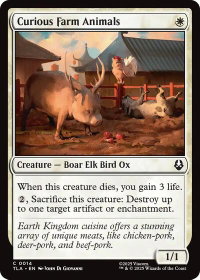 Curious Farm Animals - Avatar: The Last Airbender (TLA) #14 - Common Magic: The Gathering Trading Card