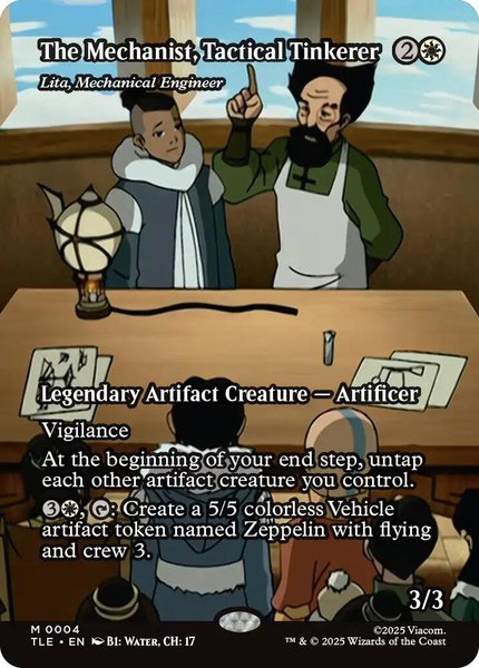 The Mechanist, Tactical Tinkerer - Lita, Mechanical Engineer (Borderless) trading card from Avatar: The Last Airbender: Eternal-Legal The Mechanist, Tactical Tinkerer - Lita, Mechanical Engineer (Borderless) - Avatar: The Last Airbender: Eternal-Legal Magic: The Gathering trading card