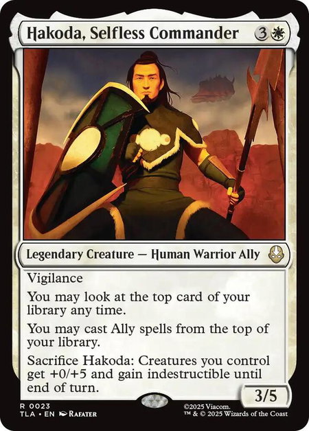 Hakoda, Selfless Commander - Avatar: The Last Airbender Magic: The Gathering trading card