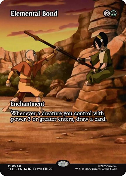 Elemental Bond (Borderless) trading card from Avatar: The Last Airbender: Eternal-Legal Elemental Bond (Borderless) - Avatar: The Last Airbender: Eternal-Legal Magic: The Gathering trading card