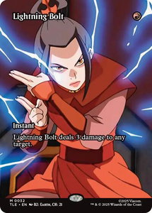 Lightning Bolt (Borderless) - Avatar: The Last Airbender: Eternal-Legal (TLE) #32 - Mythic Rare Magic: The Gathering Trading Card