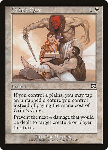 Orim's Cure - Mercadian Masques Magic: The Gathering trading card