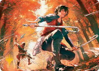 Jet, Rebel Leader Art Card (Gold-Stamped Planeswalker Symbol) - Art Series: Avatar: The Last Airbender (ASTLA) #26 - Special Magic: The Gathering Trading Card