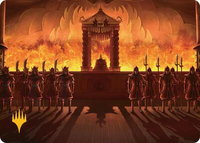 Fire Lord Ozai Art Card (Gold-Stamped Planeswalker Symbol) - Art Series: Avatar: The Last Airbender (ASTLA) #27 - Special Magic: The Gathering Trading Card