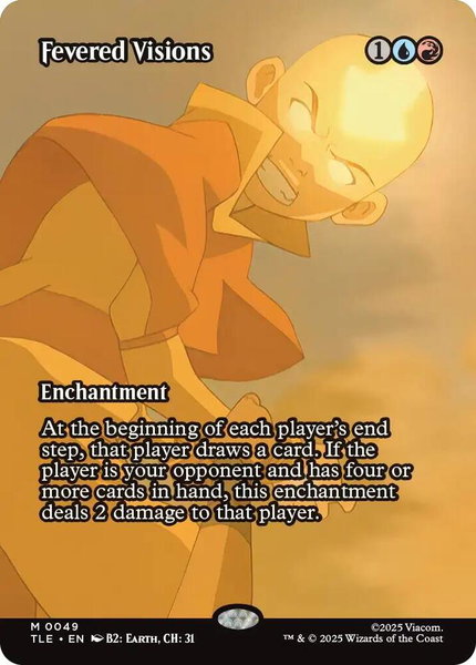 Fevered Visions (Borderless) trading card from Avatar: The Last Airbender: Eternal-Legal Fevered Visions (Borderless) - Avatar: The Last Airbender: Eternal-Legal Magic: The Gathering trading card