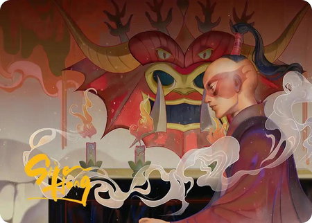 Obsessive Pursuit Art Card (Gold-Stamped Planeswalker Symbol) - Art Series: Avatar: The Last Airbender Magic: The Gathering trading card