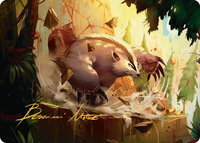 Badgermole Art Card (Gold-Stamped Signature) - Art Series: Avatar: The Last Airbender (ASTLA) #12 - Special Magic: The Gathering Trading Card