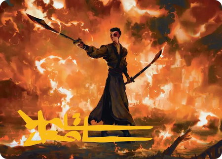 Zuko, Conflicted Art Card (Gold-Stamped Signature) - Art Series: Avatar: The Last Airbender Magic: The Gathering trading card