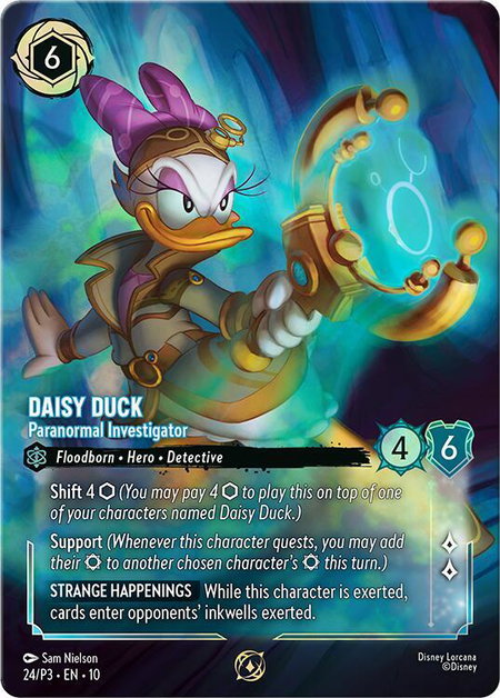 Daisy Duck - Paranormal Investigator (Store Championship) - Disney Lorcana Promo Cards Disney Lorcana trading card