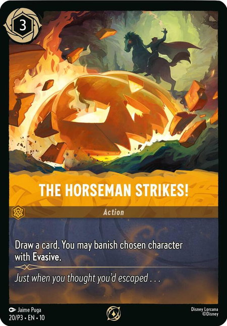 The Horseman Strikes! - Disney Lorcana Promo Cards Disney Lorcana trading card