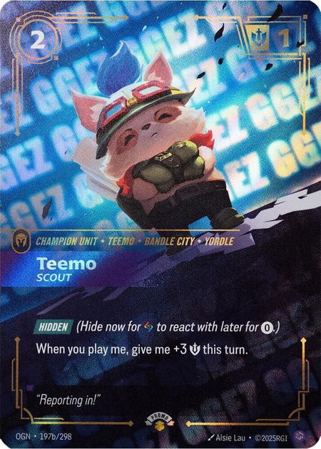 Teemo - Scout (GG EZ) - Riftbound Organized Play Promotional Cards Riftbound trading card