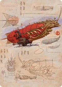 Phoenix Fleet Airship Art Card - Art Series: Avatar: The Last Airbender (ASTLA) #35 - Special Magic: The Gathering Trading Card