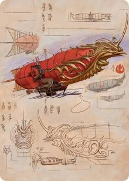 Phoenix Fleet Airship Art Card trading card from Art Series: Avatar: The Last Airbender Phoenix Fleet Airship Art Card - Art Series: Avatar: The Last Airbender Magic: The Gathering trading card