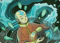 Aang, at the Crossroads Art Card - Art Series: Avatar: The Last Airbender (ASTLA) #45 - Special Magic: The Gathering Trading Card