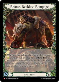 Rhinar, Reckless Rampage - Armory Deck: Rhinar #ARR001 - Majestic Flesh and Blood Trading Card