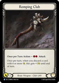 Romping Club - Armory Deck: Rhinar #ARR002 - Rare Flesh and Blood Trading Card