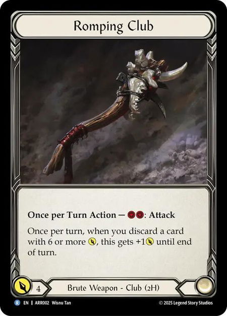 Romping Club - Armory Deck: Rhinar Flesh and Blood trading card