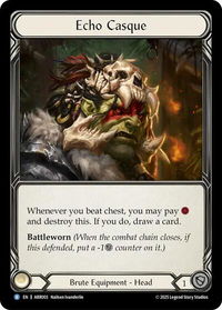 Echo Casque - Armory Deck: Rhinar #ARR003 - Rare Flesh and Blood Trading Card