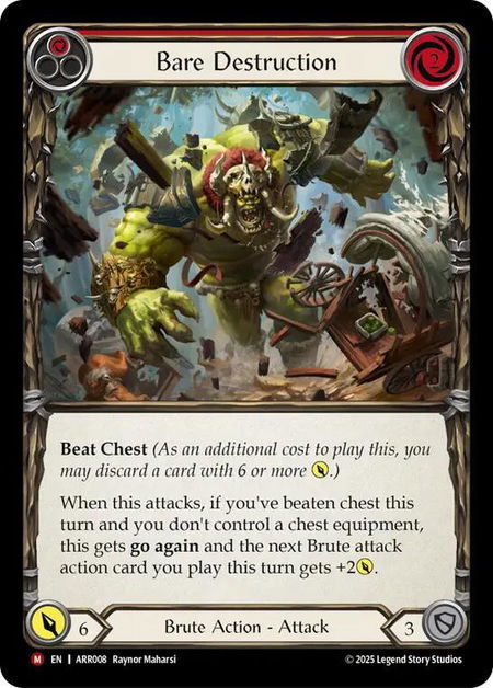 Bare Destruction - Armory Deck: Rhinar Flesh and Blood trading card
