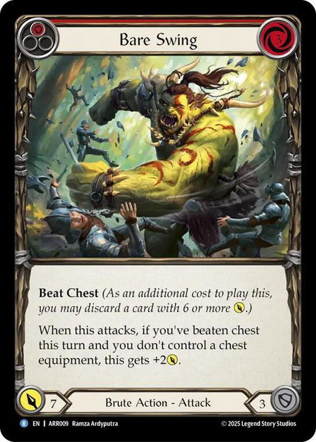 Bare Swing (Red) - Armory Deck: Rhinar Flesh and Blood trading card