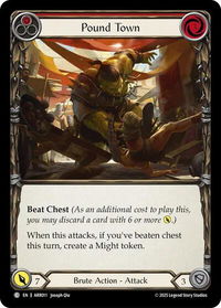 Pound Town (Red) - Armory Deck: Rhinar #ARR011 - Common Flesh and Blood Trading Card