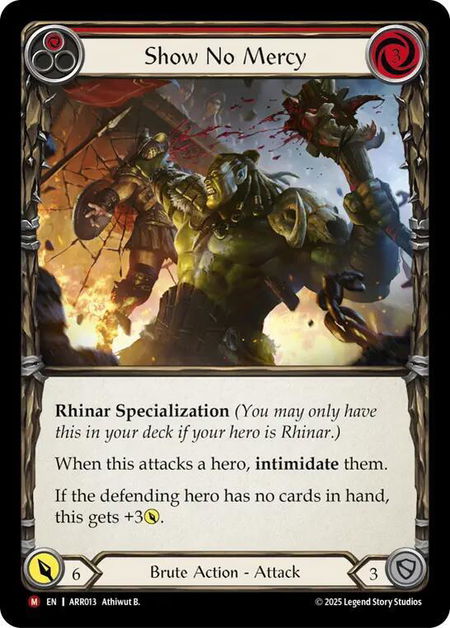 Show No Mercy - Armory Deck: Rhinar Flesh and Blood trading card