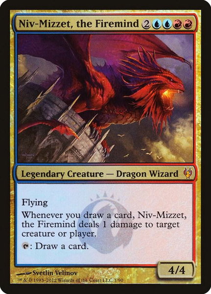 Niv-Mizzet, the Firemind - Duel Decks: Izzet vs. Golgari Magic: The Gathering trading card