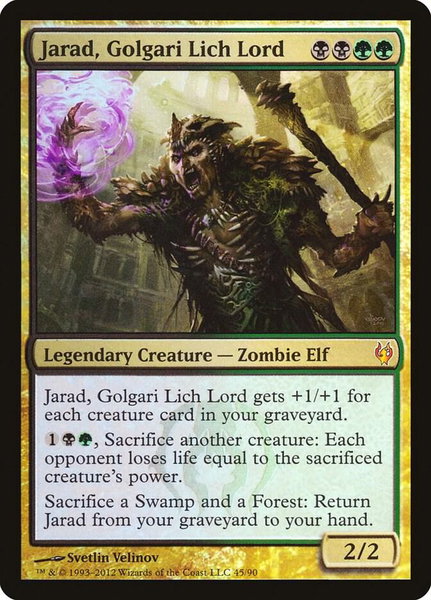 Jarad, Golgari Lich Lord - Duel Decks: Izzet vs. Golgari Magic: The Gathering trading card
